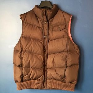 Gap Puffy Brown Vest Size L